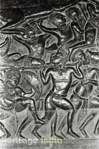 King Suryavarman II's Procession on Bas-Relief