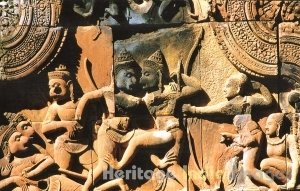 Bali & Sugrive Duel - Door Pediment