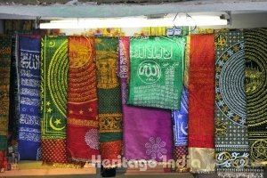 Chadars at a shop in Dargah