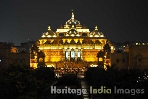 Akshardham Temple at night