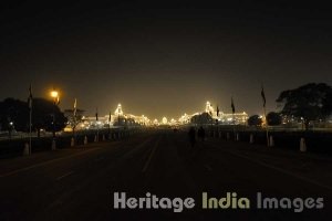 Rashtrapati Bhavan at night during Republic Day Celebrations