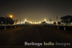 Rashtrapati Bhavan at night during Republic Day Celebrations