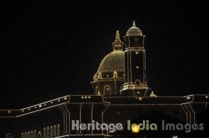Rashtrapati Bhavan at night during Republic Day Celebrations