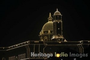 Rashtrapati Bhavan at night during Republic Day Celebrations
