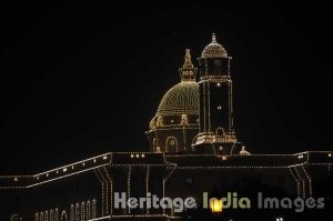Rashtrapati Bhavan at night during Republic Day Celebrations